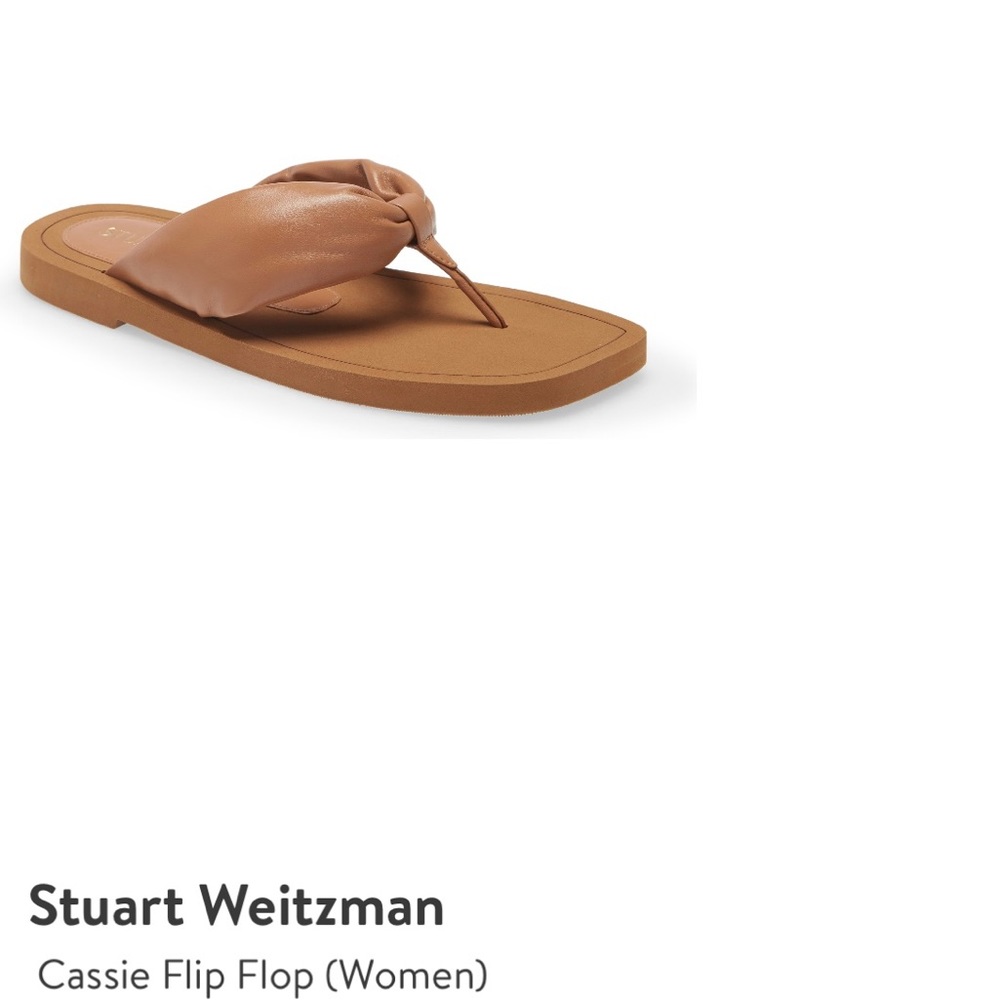 Stuart Weizman Brown Flip Flops Sandal Size 5.5/ … - image 2